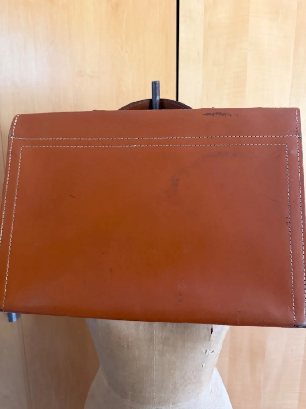 Vintage Briefcase with Interior Accordion Files
